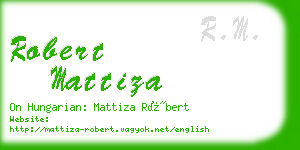 robert mattiza business card